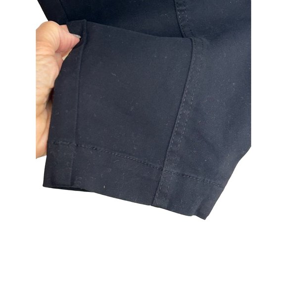 Bar lll Women’s Black Pants M Tie Belt Tapered Button Closure Pockets Stretch - Picture 9 of 16